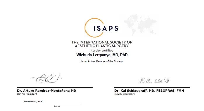 Member of the International Society of Aesthetic Plastic Surgery